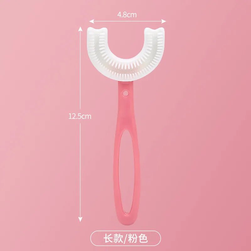360-Degree U-Shaped Children's Toothbrush - Silicone Teeth Cleaner
