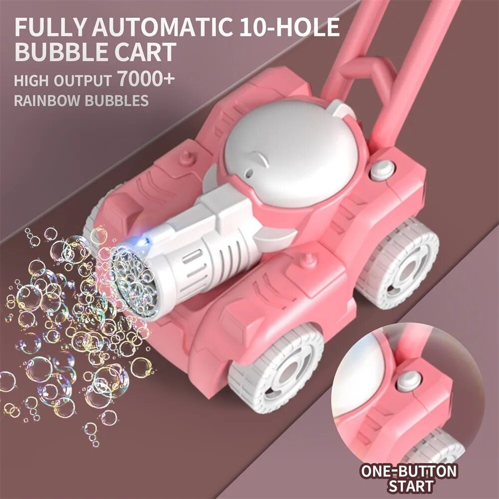 Automatic Lawn Mower Bubble Machine: Outdoor Toy for Kids