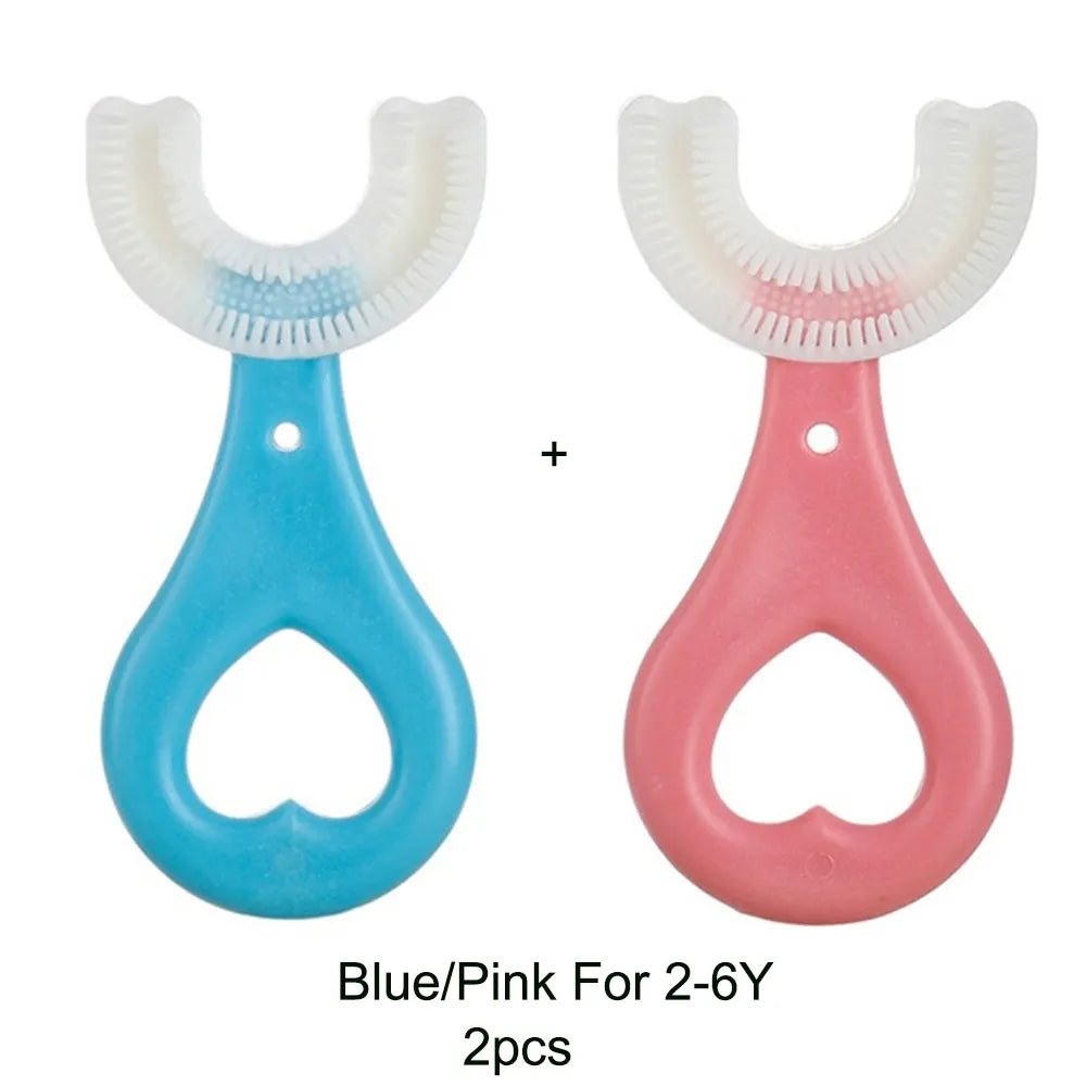 360-Degree U-Shaped Children's Toothbrush - Silicone Teeth Cleaner