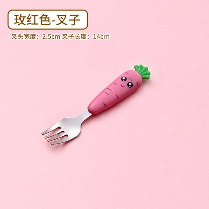 Cartoon Baby Fork & Spoon Set - 1/3PCS Kid Tableware