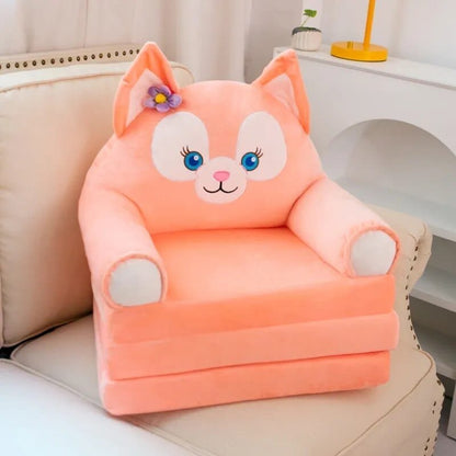 Plush Stuffed Animal Baby Support Seat - Soft Sofa for Learning to Sit