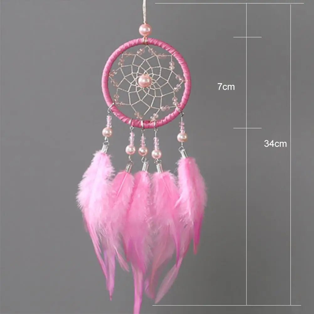 Handmade Indian Dream Catcher with Rattan & Feathers