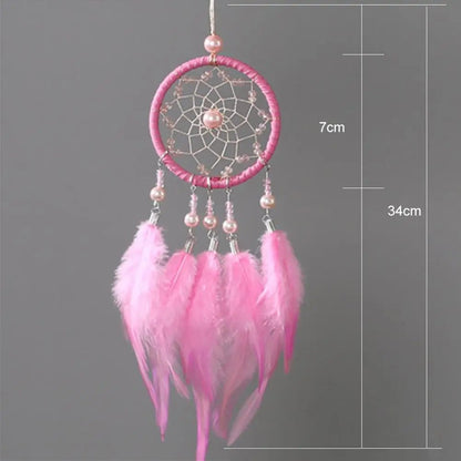 Handmade Indian Dream Catcher with Rattan & Feathers