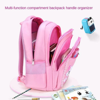 Pink School Backpack Set for Girls: Bag & Pencil Case