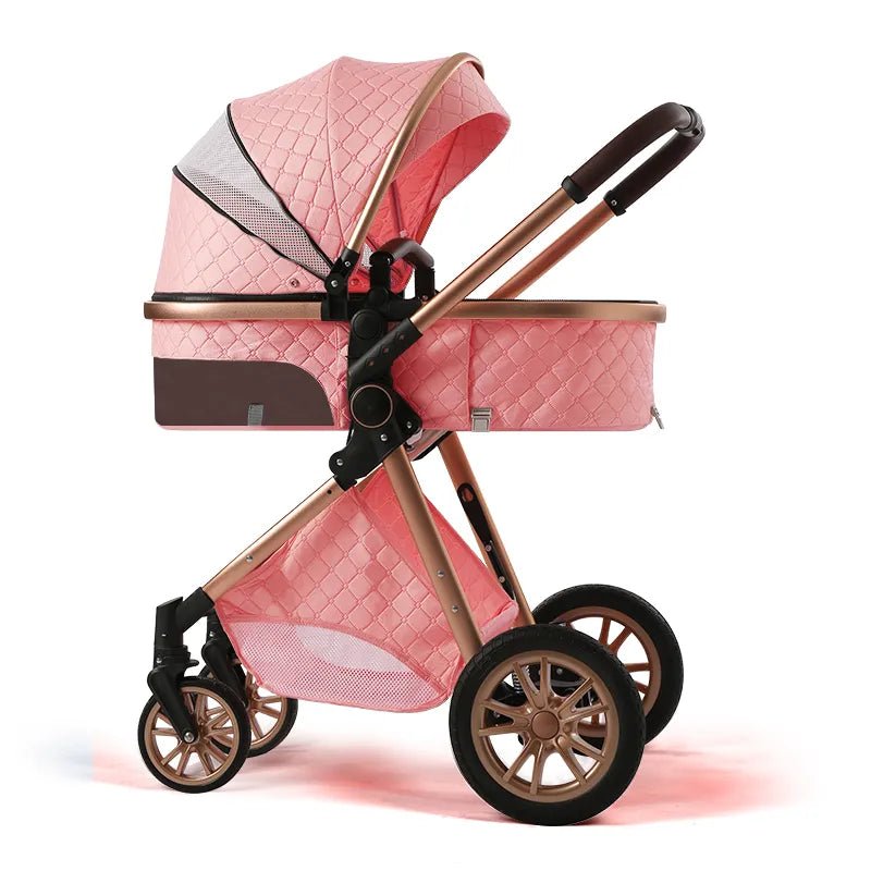Multi-functional 3-in-1 Baby Stroller: High Landscape, Reclining, Lightweight