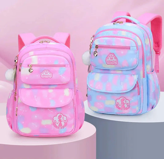 Pink Kawaii Girls School Backpack (Waterproof, 7–13Y)