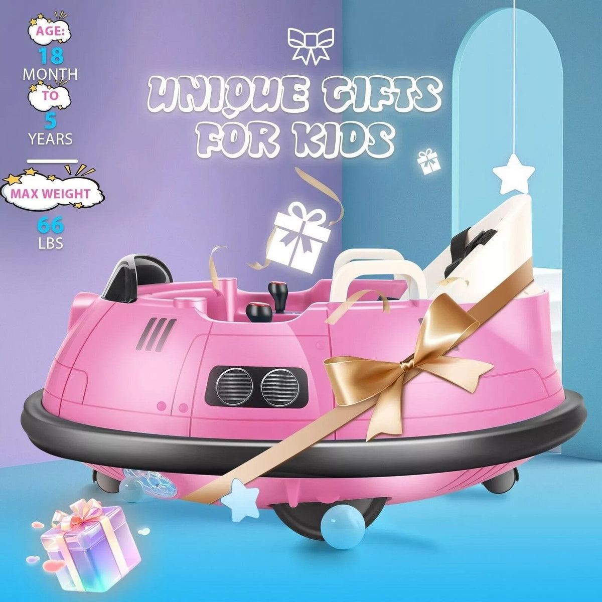 Kids Ride-On Bumper Car with 360° Spin