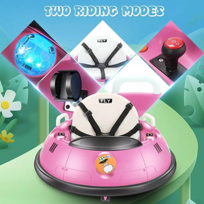 Kids Ride-On Bumper Car with 360° Spin
