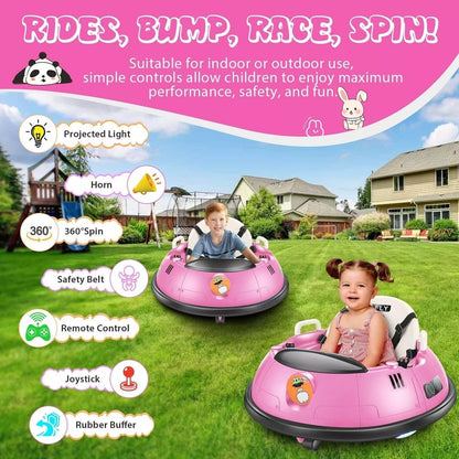 Kids Ride-On Bumper Car with 360° Spin