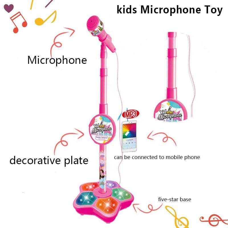 Kids' Karaoke Microphone with Stand - Educational Music Toy