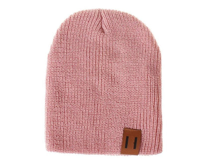 Newborn Knitted Baby Hat - Solid, Crochet Beanie for Kids