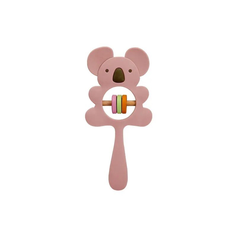 1PC Koala & Elephant Silicone Teether Handbell Rattles