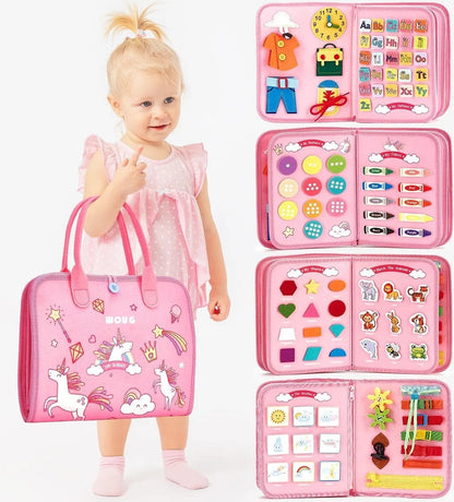 Travel Busy Board: Montessori Learning Toy for Toddlers