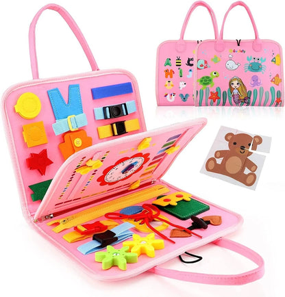 Montessori Busy Board: Sensory &amp; Motor Skills Toy