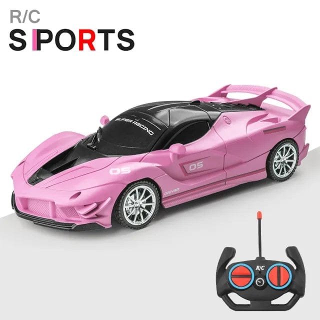 1/18 RC Sports Car with LED Light - 2.4G High-Speed Drift Toy