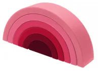 6-10pc BPA-Free Silicone Baby Blocks - Rainbow Montessori Toy