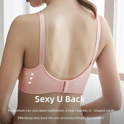 3pc Maternity Nursing Bra Set - Seamless, Breathable Cotton