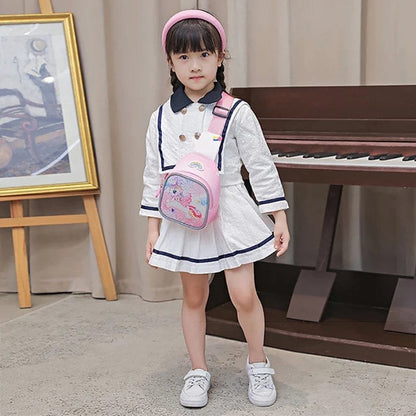 Pink Unicorn Backpack for Kids: Kawaii Kindergarten Schoolbag