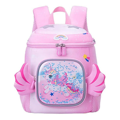 Pink Unicorn Backpack for Kids: Kawaii Kindergarten Schoolbag