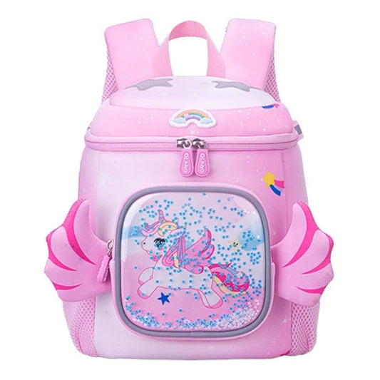 Pink Unicorn Backpack for Kids: Kawaii Kindergarten Schoolbag