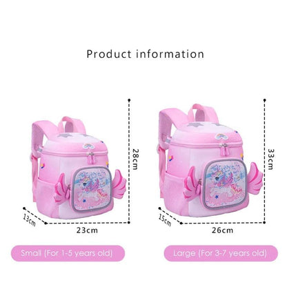 Pink Unicorn Backpack for Kids: Kawaii Kindergarten Schoolbag