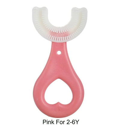 360-Degree U-Shaped Children's Toothbrush - Silicone Teeth Cleaner