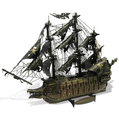Piececool 3D Pirate Ship Puzzle Kit - Ages 14+ Metal Model Build
