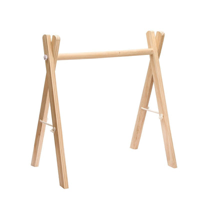 1 Set Wooden Baby Gym & Activity Fitness Stand with Rattle