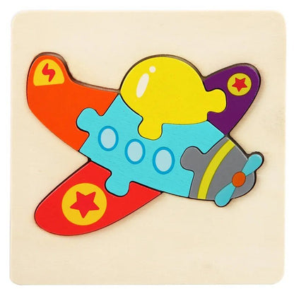 Colorful Animal Wooden Puzzle - Kids' Educational Jigsaw Toy