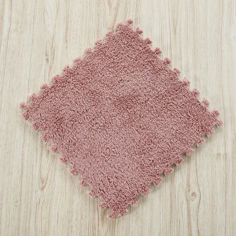 Soft Plush Interlocking Kids Play Mat Tiles – 30×30 cm