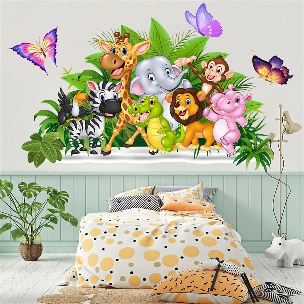 Green Grass & Animals Wall Sticker - Colorful Kids Decor