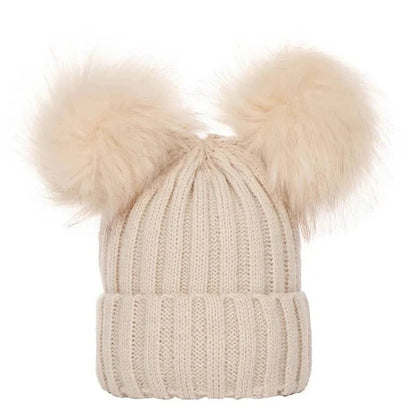 Bobble Hat with Pom Pom - Infant Bonnet, 0-3Y, Unisex