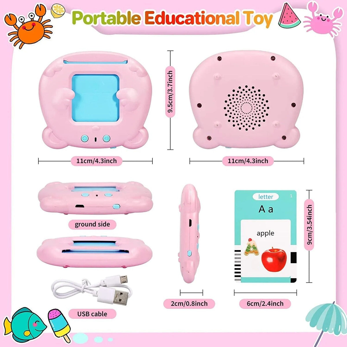 FCC CPC Kids Language Toy: 224-Word Montessori English Learning for Preschool