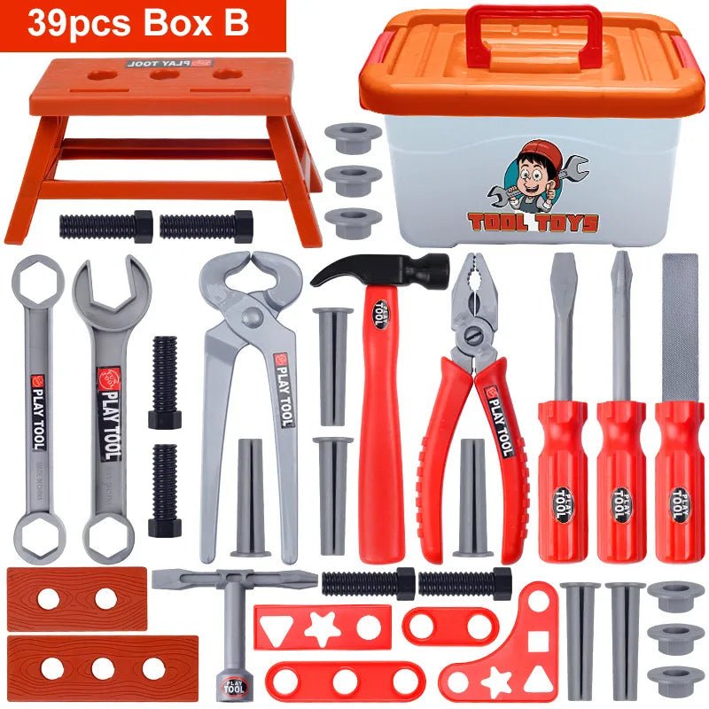 Kids Electric Toy Drill Tool Set: Pretend Construction Play