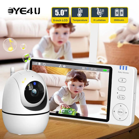 5" PTZ Video Baby Monitor with 300m Range
