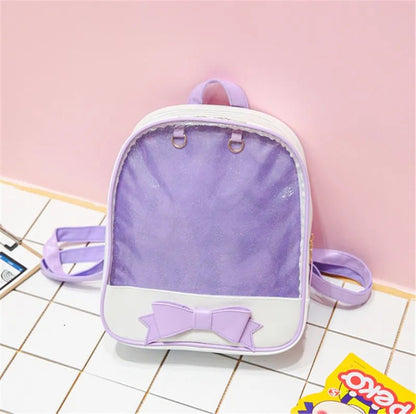 Clear Itabag with Bow-knot: Harajuku Backpack for Teens