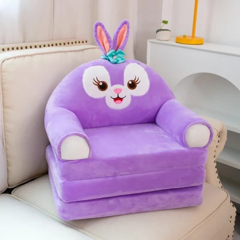 Plush Stuffed Animal Baby Support Seat - Soft Sofa for Learning to Sit