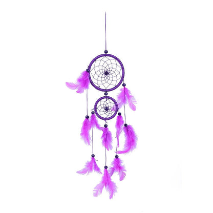 Handmade Indian Dream Catcher with Rattan & Feathers