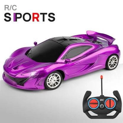 1/18 RC Sports Car with LED Light - 2.4G High-Speed Drift Toy