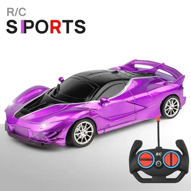 1/18 RC Sports Car with LED Light - 2.4G High-Speed Drift Toy