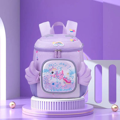 Pink Unicorn Backpack for Kids: Kawaii Kindergarten Schoolbag