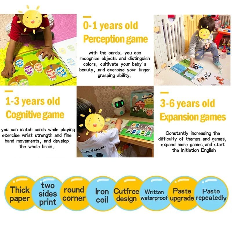 Quiet Busy Book: Montessori Activity Board for Early Baby &amp; Toddler Learning