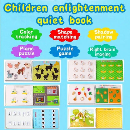 Quiet Busy Book: Montessori Activity Board for Early Baby &amp; Toddler Learning