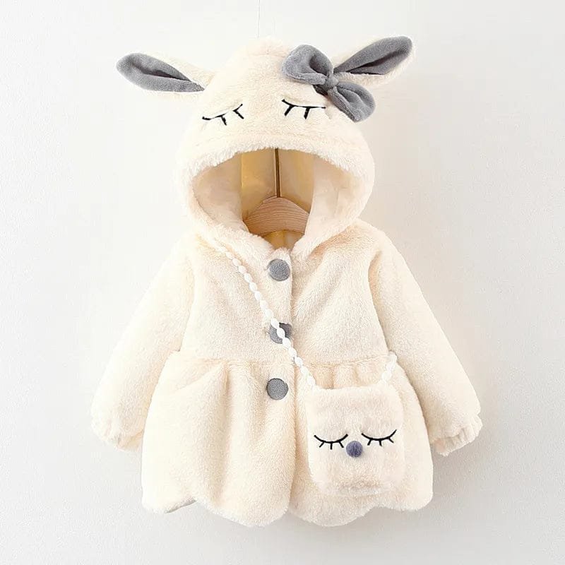 Rabbit Ears Jacket: Winter Hooded Coat for Toddlers