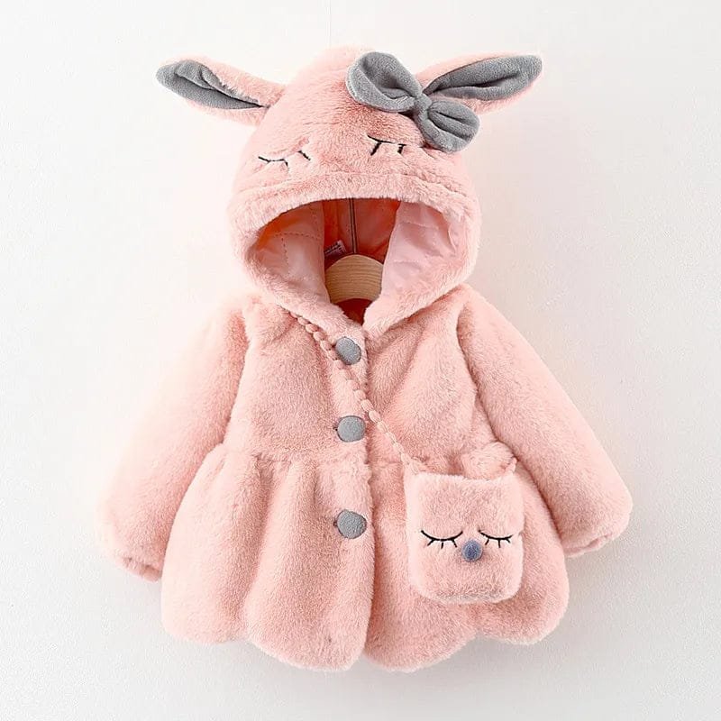 Rabbit Ears Jacket: Winter Hooded Coat for Toddlers