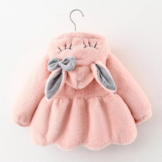 Rabbit Ears Jacket: Winter Hooded Coat for Toddlers