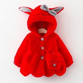 Rabbit Ears Jacket: Winter Hooded Coat for Toddlers