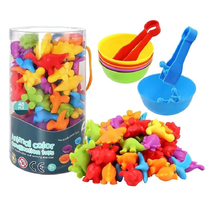 Rainbow Animal Matching Game: Montessori Sensory Toy