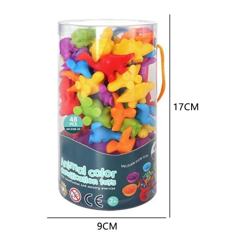 Rainbow Animal Matching Game: Montessori Sensory Toy