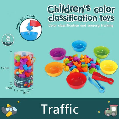 Rainbow Animal Matching Game: Montessori Sensory Toy